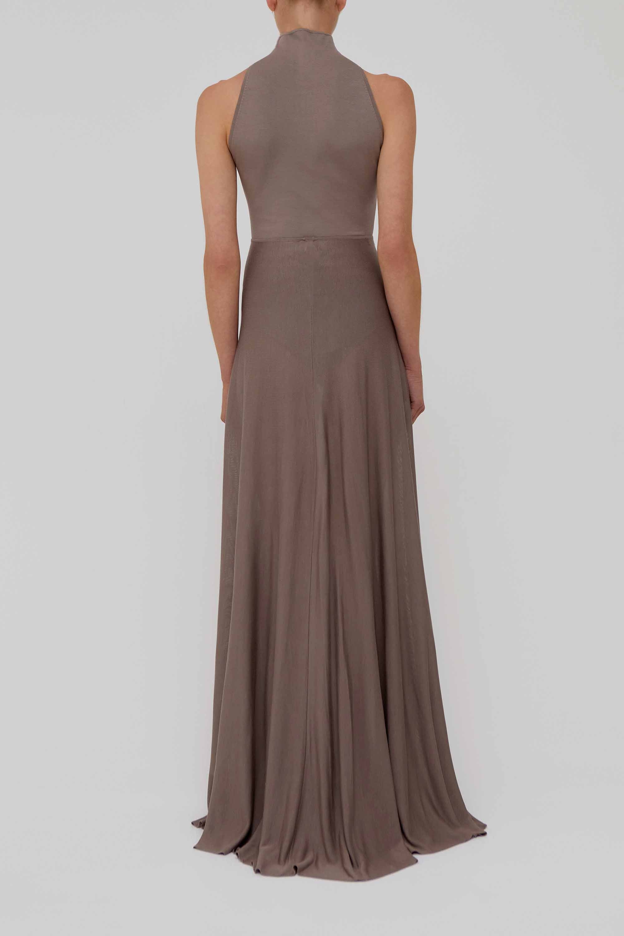 Brown evening gown