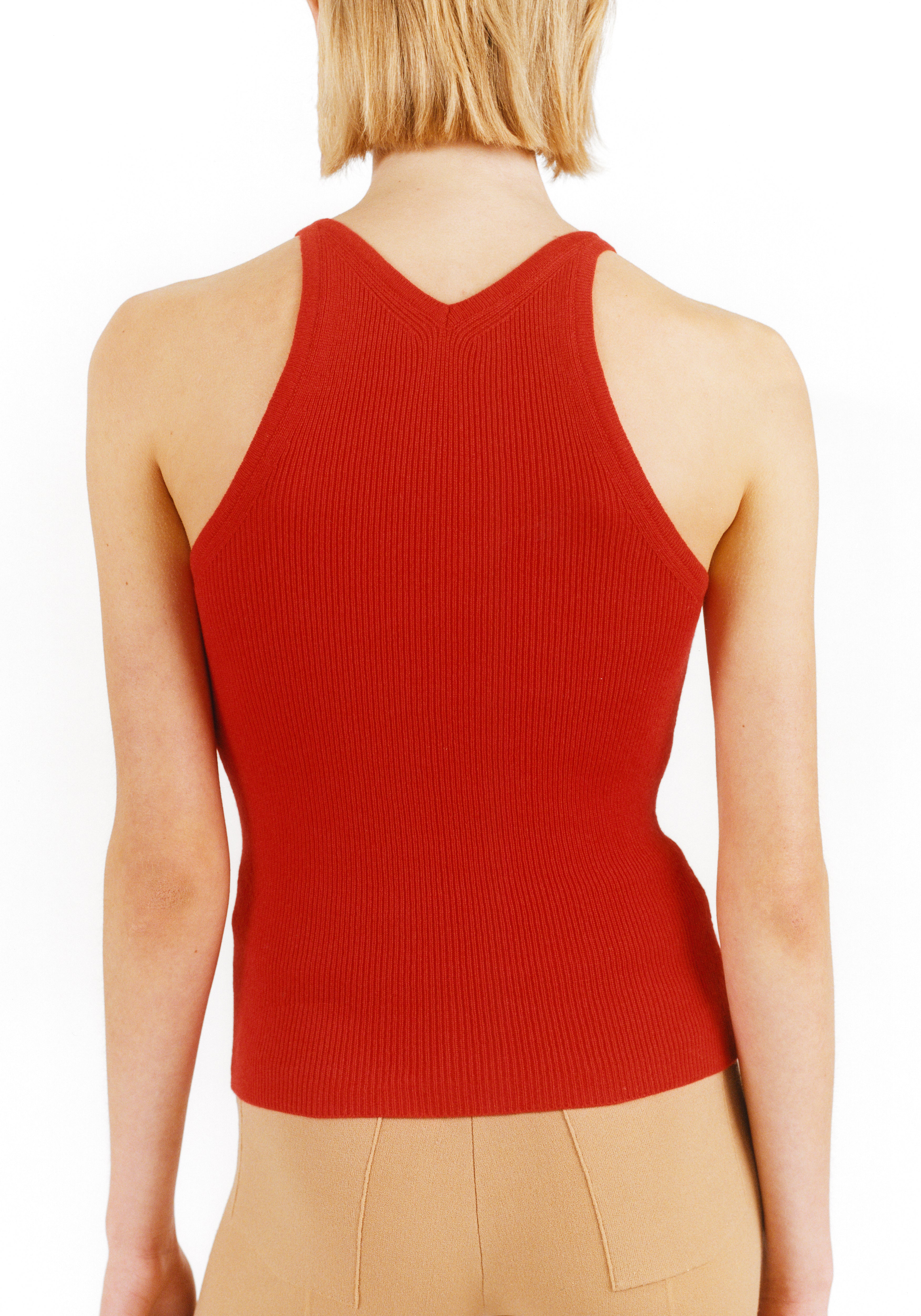 Red Luxury Tank Top Design Cashmere